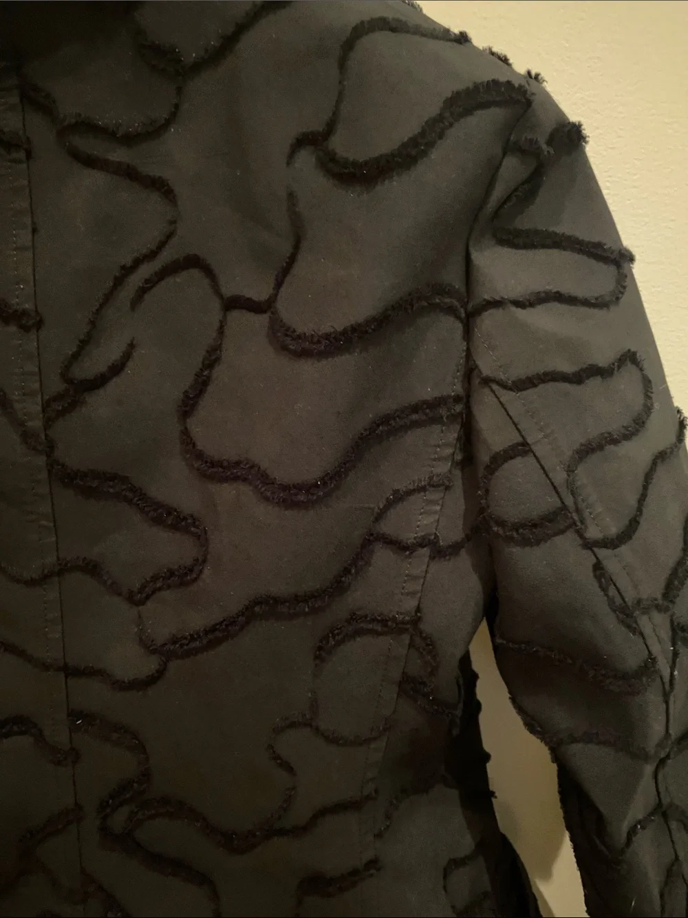 Dior Black Textured Wave Double-Breasted Jacket